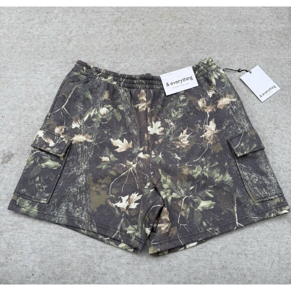 & Everything Other - & Everything Men's Athletic Soft Fleece Camo Pattern Cotton Blend Sweat Shorts S